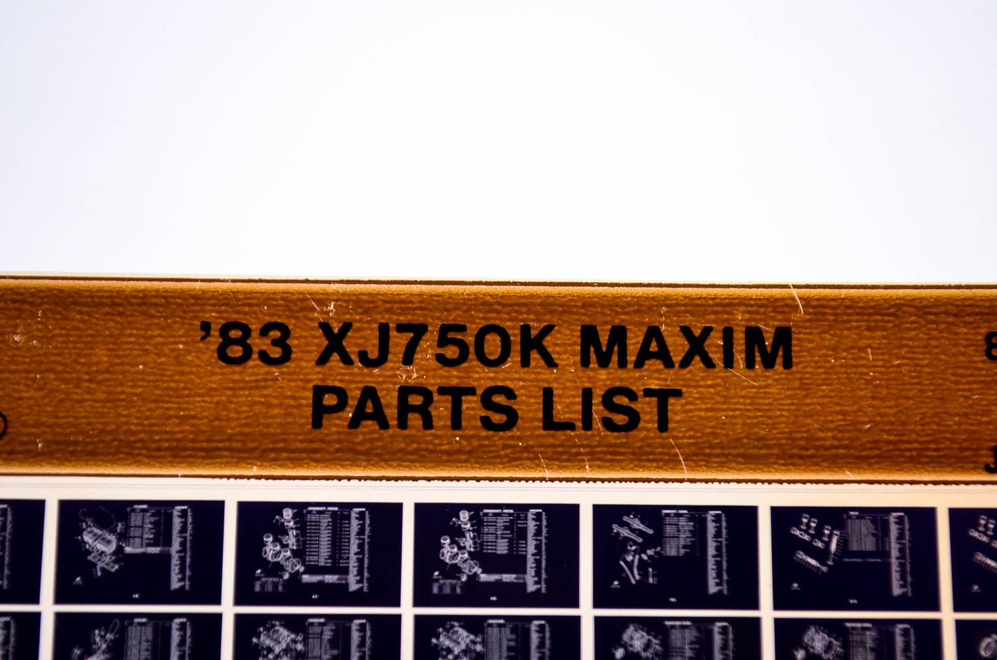 OEM Yamaha XJ750K 1986/July 17 '83 Maxim Parts List Microfiche