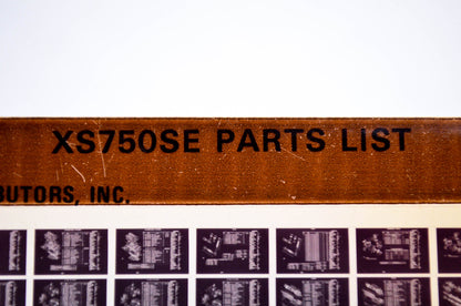 OEM Yamaha XS750 SE 1982/January 6 '78 Parts List Microfiche