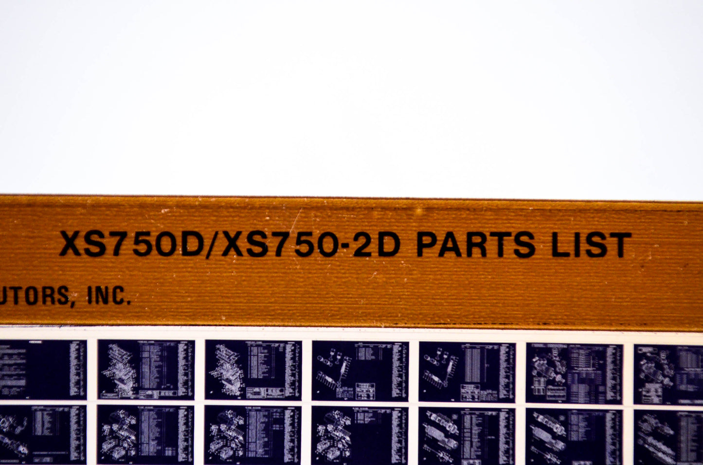 OEM Yamaha XS750D/XS750-2D 1980/March 14 '77 Parts List Microfiche