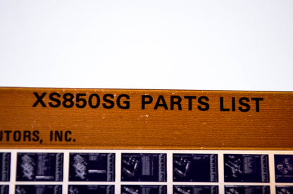 OEM Yamaha XS850SG 1981/February 10 '80 Parts List Microfiche