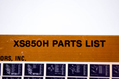 OEM Yamaha XS850H 1980/December 12 '81 Parts List Microfiche