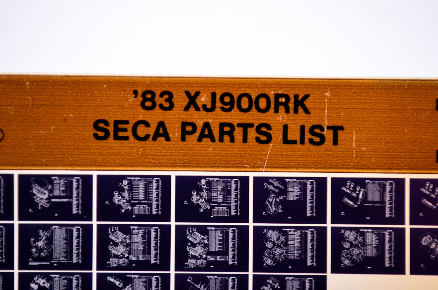 OEM Yamaha XJ900RK 1987/February 5 '83 Seca Parts List Microfiche