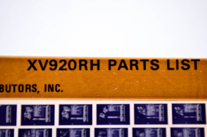 OEM Yamaha XV920RH 1981/October 16 '81 Parts List Microfiche
