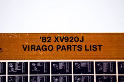 OEM Yamaha XV920J 1986/May 28 '82 Virago Parts List Microfiche