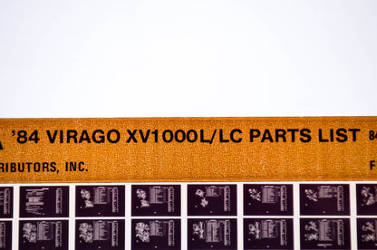 OEM Yamaha XV1000L/LC 1984/February 22 '84 Virago Parts List Microfiche