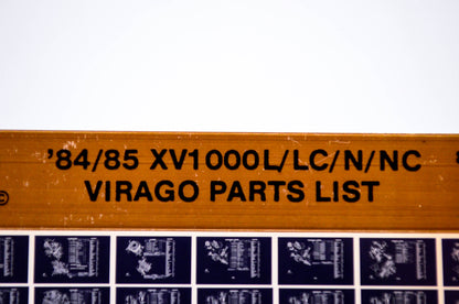 OEM Yamaha XV1000L/LC/N/NC 1986/June 5 '84 - '85 Virago Parts List Microfiche