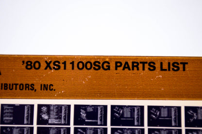 OEM Yamaha XS1100SG 1983/June 7 '80 Parts List Microfiche
