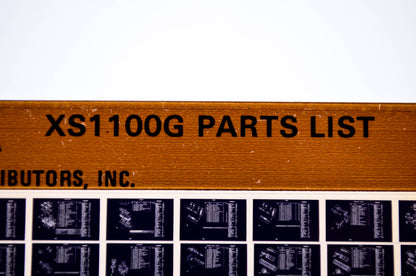 OEM Yamaha XS1100G 1982/July 23 '80 Parts List Microfiche