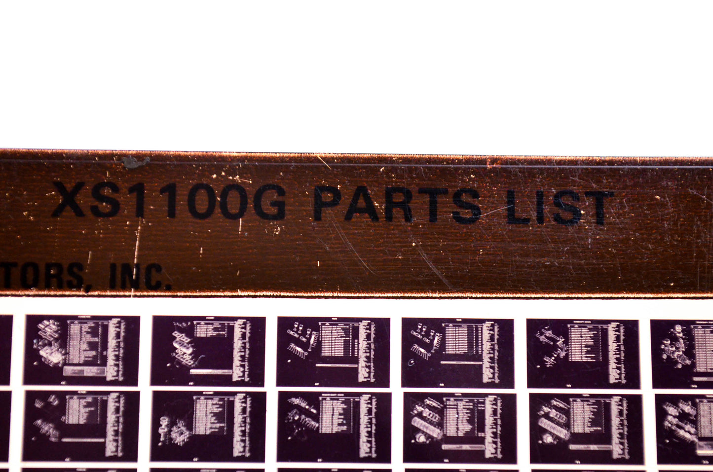 OEM Yamaha XS1 100G 1981/August 12 '81 Parts List Microfiche