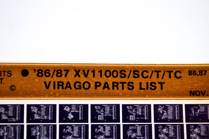 OEM Yamaha XV1100S/SC/T/TC 1986/November '86 - '87 Virago Parts List Microfiche