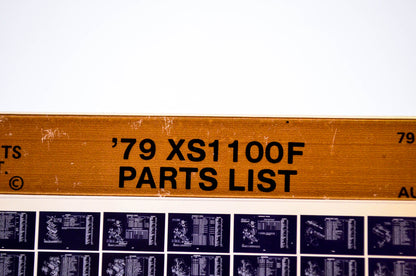 OEM Yamaha XS1100F 1985/August 9 '79 Parts List Microfiche