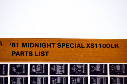 OEM Yamaha XS1100LH 1984/October 12 '81 Midnight Special Parts List Microfiche