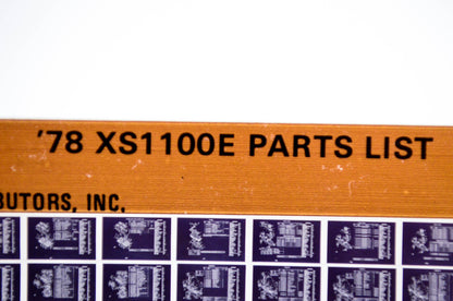 OEM Yamaha XS1100E 1983/July 14 '78 Parts List Microfiche