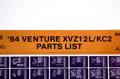 OEM Yamaha XVZ12L/KC2 1985/July 24 '84 Venture Parts List Microfiche