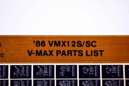 OEM Yamaha VMX12S/SC 1987/January 21 '86 V-Max Parts List Microfiche