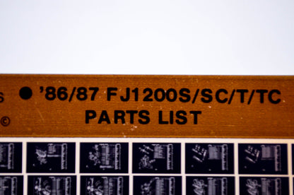 OEM Yamaha FJ1200S/SC/T/TC 1986/December 10 '86 - '87 Parts List Microfiche