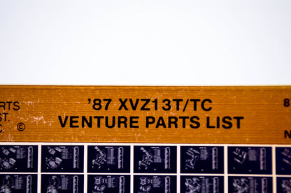 OEM Yamaha XVZ13T/TC 1986/November 5 '87 Venture Parts List Microfiche