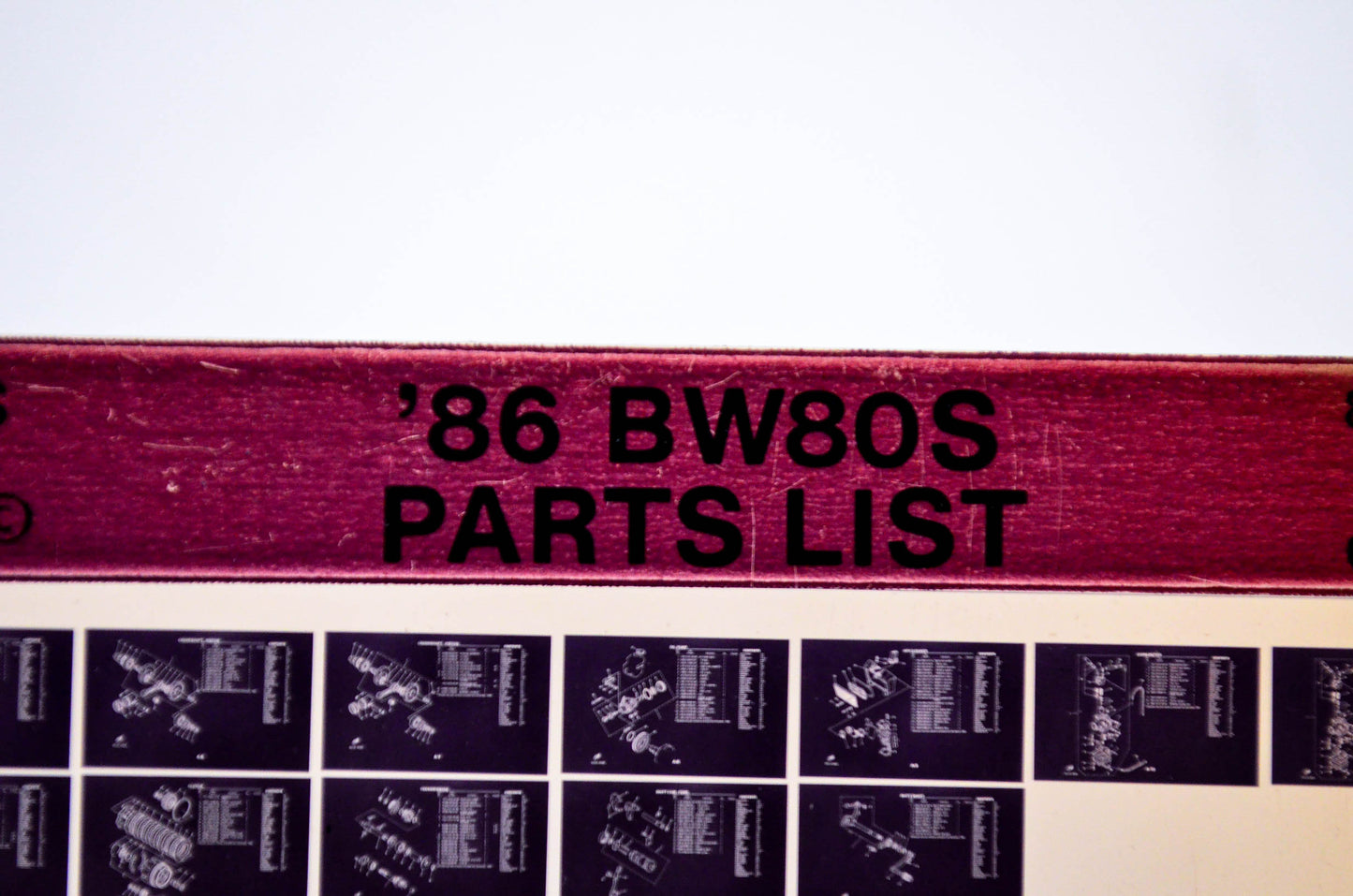 OEM Yamaha BW80S 1985/October 1 '86 Parts List Microfiche