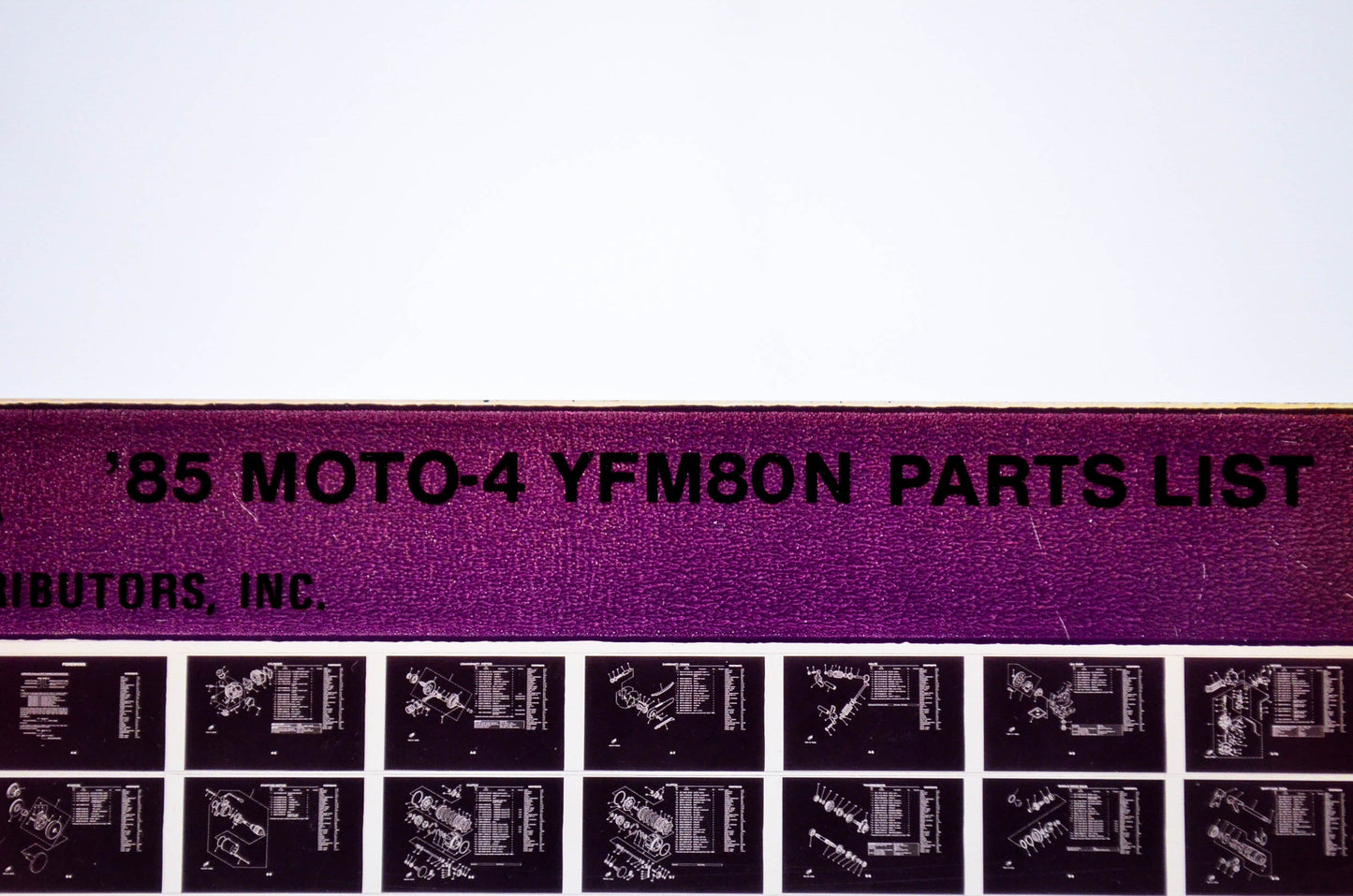 OEM Yamaha YFM80N 1985/January 24 '85 Moto-4 Parts List Microfiche