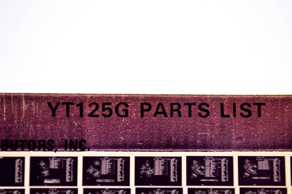OEM Yamaha YT125G 1981/March 20 '80 Parts List Microfiche