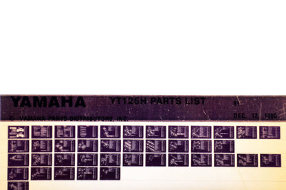 OEM Yamaha YT125H 1980/December 12 '81 Parts List Microfiche
