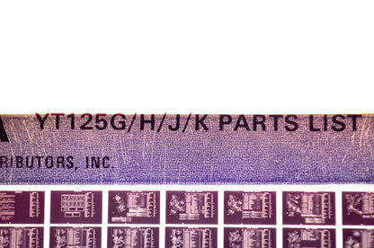 OEM Yamaha YT125G/H/J/K 1982/September 10 '80 - '83 Parts List Microfiche