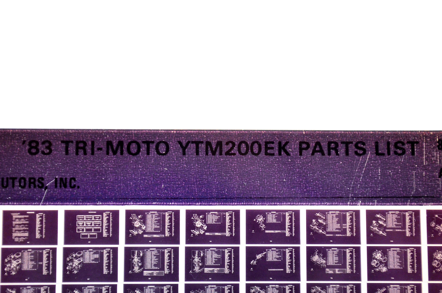OEM Yamaha YTM200EK 1983/April 22 '83 Tri-Moto Parts List Microfiche