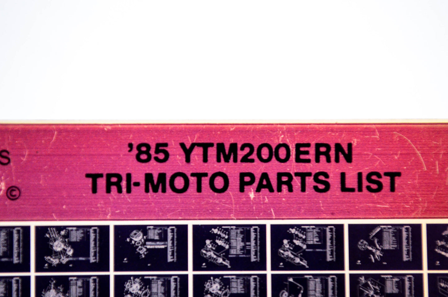 OEM Yamaha YTM200ERN 1987/February 6 '85 Tri-Moto Parts List Microfiche