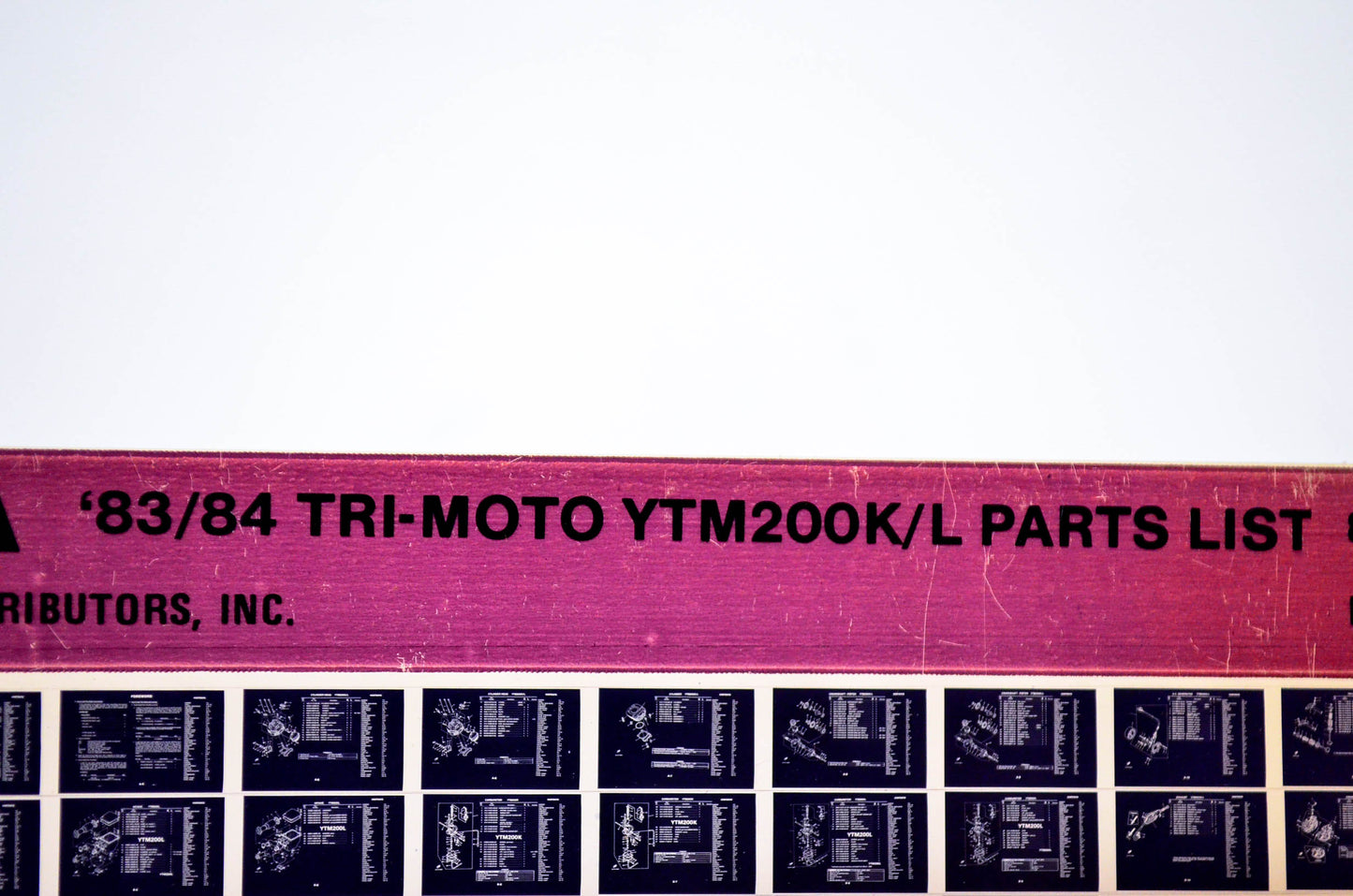 OEM Yamaha YTM200K/L 1984/February 3 '83 - '84 Tri-Moto Parts List Microfiche