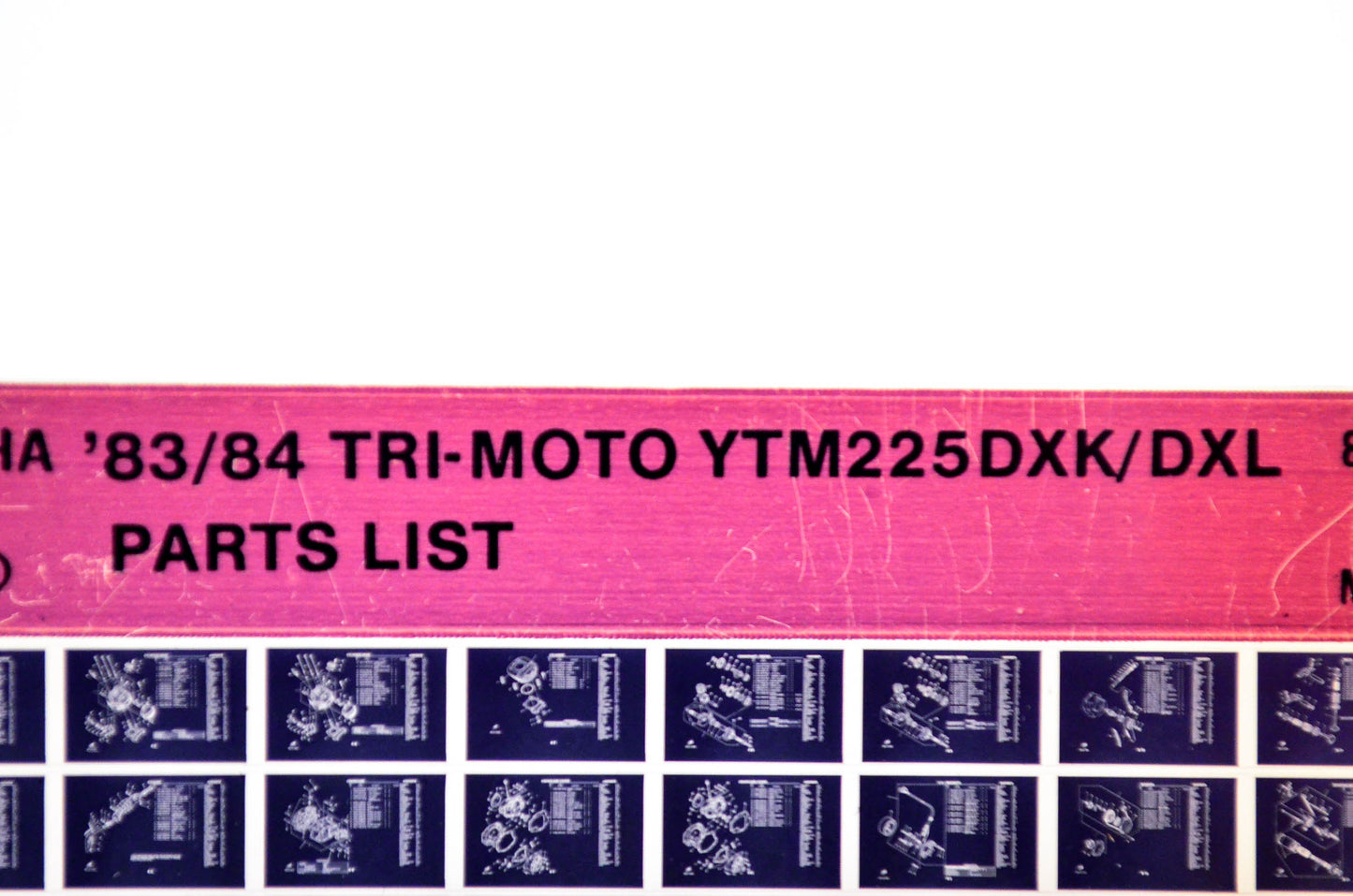 OEM Yamaha YTM225DXK/DXL 1985/May 10 '83 - '84 Tri-Moto Parts List Microfiche