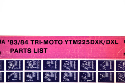 OEM Yamaha YTM225DXK/DXL 1985/May 10 '83 - '84 Tri-Moto Parts List Microfiche