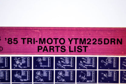 OEM Yamaha YTM225DRN 1985/June 24 '85 Tri-Moto Parts List Microfiche