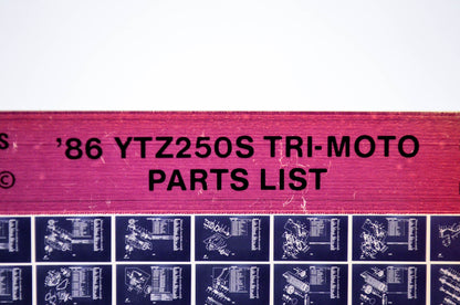 OEM Yamaha YTZ250S 1985/December 19 '86 Tri-Moto Parts List Microfiche