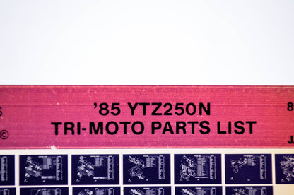OEM Yamaha YTZ250N 1987/January 7 '85 Tri-Moto Parts List Microfiche