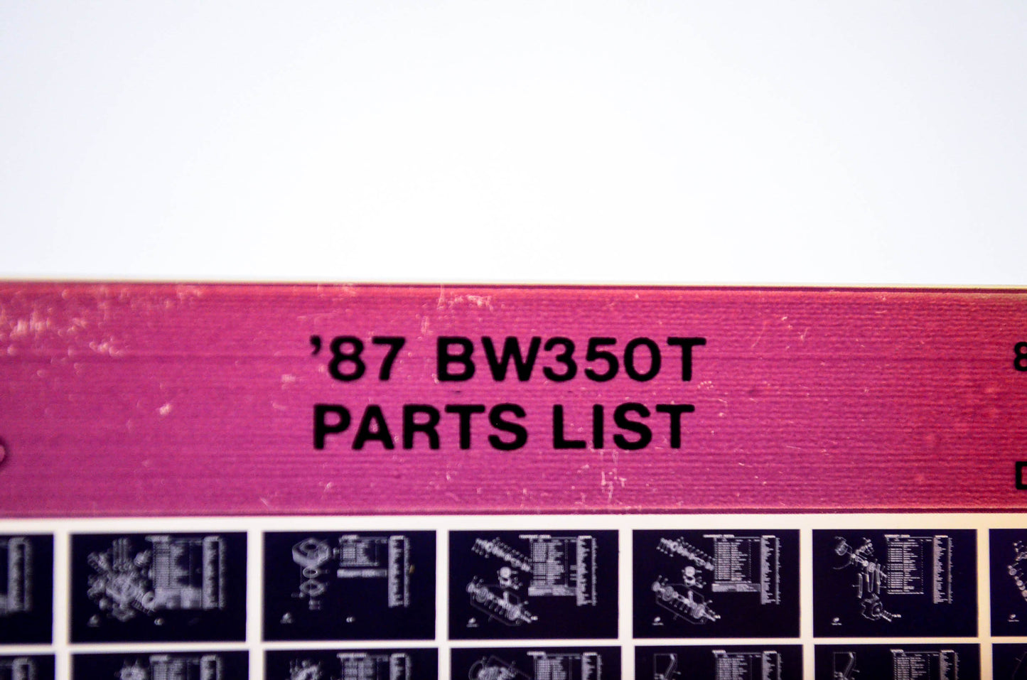 OEM Yamaha BW350T 1986/December 23 '87 Parts List Microfiche