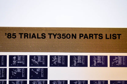 OEM Yamaha TY350N 1984/December 12 '85 Trials Parts List Microfiche