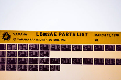 OEM Yamaha LB802AE 1978/March 13 '78 Parts List Microfiche