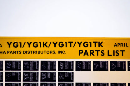 OEM Yamaha YG1/YG1K/YG1T/YG1TK 1977/April 21 '77 Parts List Microfiche