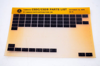 OEM Yamaha CS3C/CS3B 1978/October 13 '70 - '71 Parts List Microfiche