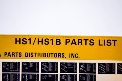 OEM Yamaha HS1/HS1 B 1978/October 25 '70 - '71 Parts List Microfiche