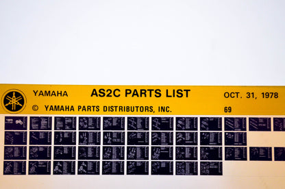 OEM Yamaha AS2C 1978/October 31 '69 Parts List Microfiche
