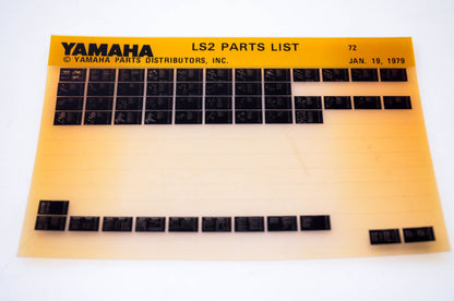 OEM Yamaha LS2 1979/January 19 '72 Parts List Microfiche