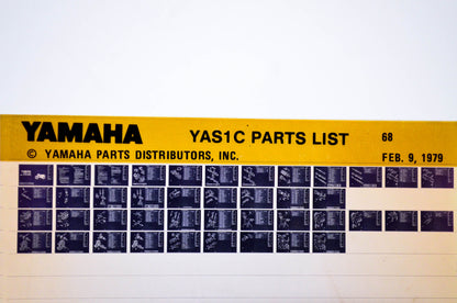 OEM Yamaha YAS1C 1979/February 9 '68 Parts List Microfiche