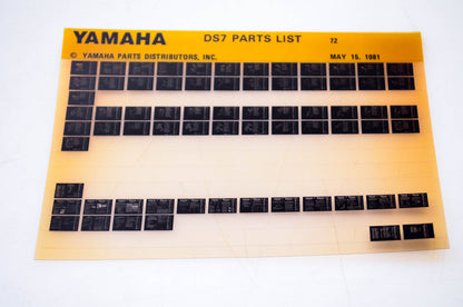OEM Yamaha DS7 1981/May 15 '72 Parts List Microfiche
