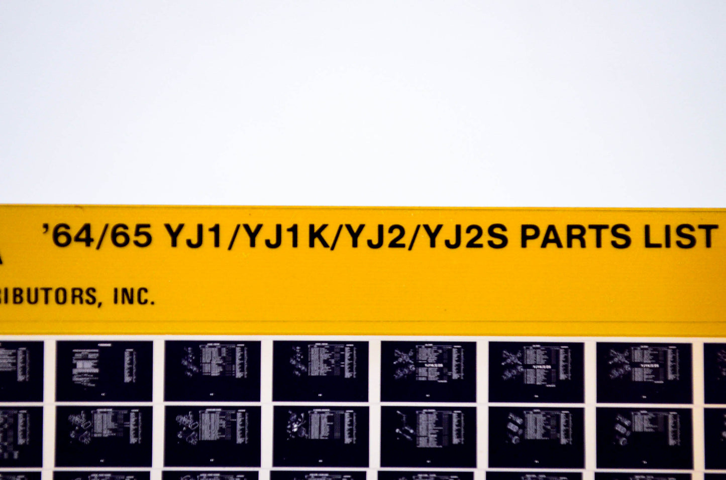 OEM Yamaha YJ1/YJ1K/YJ2/YJ2S 1984/April 5 '64 - '65 Parts List Microfiche