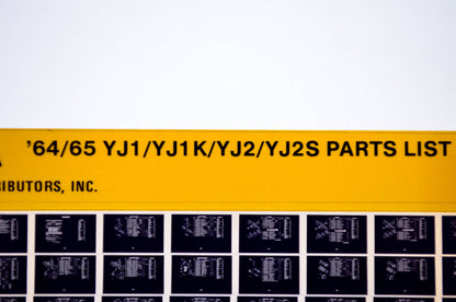 OEM Yamaha YJ1/YJ1K/YJ2/YJ2S 1984/April 5 '64 - '65 Parts List Microfiche