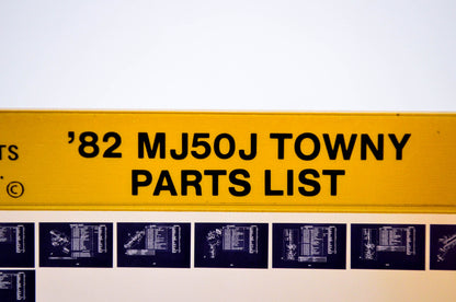 OEM Yamaha MJ50J 1986/February 4 '82 Towny Parts List Microfiche