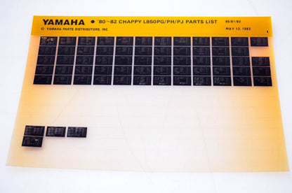 OEM Yamaha LB50PG/PH/PJ 1983/May 13 '80 - '82 Chappy Parts List Microfiche