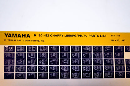 OEM Yamaha LB50PG/PH/PJ 1983/May 13 '80 - '82 Chappy Parts List Microfiche