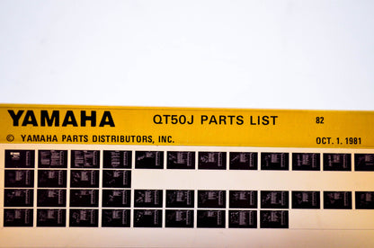 OEM Yamaha QT50J 1981/October 1 '82 Parts List Microfiche